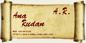 Ana Rudan vizit kartica